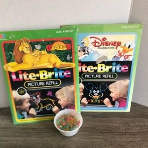 Vtg Lite-Brite Refill Sets - Disney Characters